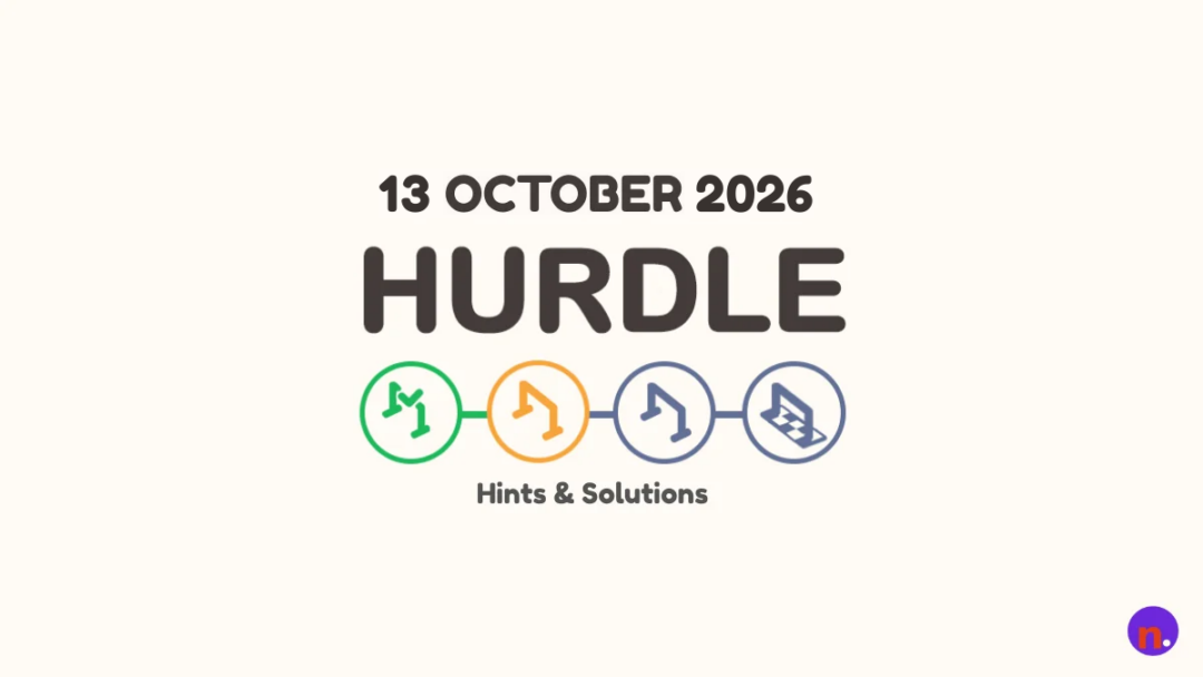 Game icon and date for Hurdle Hints and Answers Today: October 13, 2026