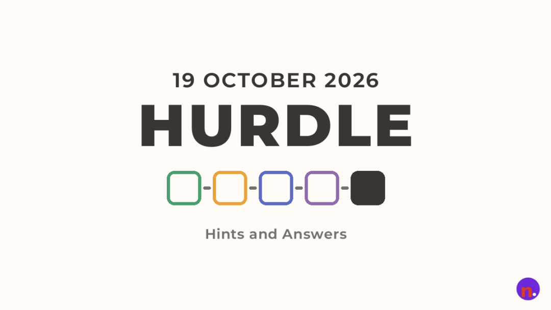Game icon and date for Hurdle Hints and Answers for October 19, 2026