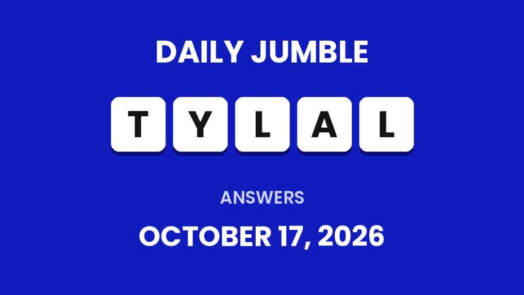 Game icon and date for Daily Jumble Hints and Answers for October 17, 2026
