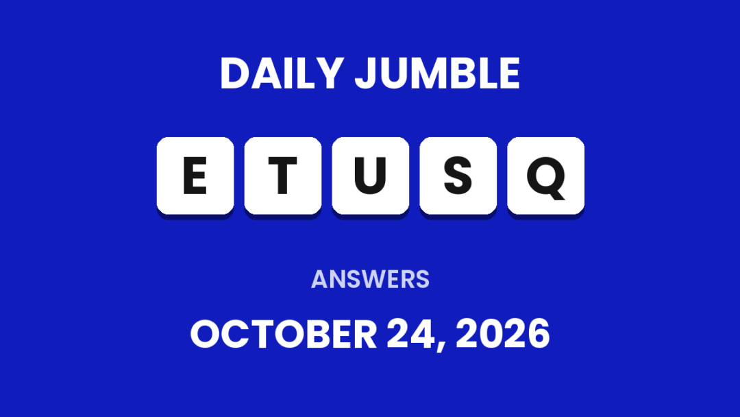 Game icon and date for Daily Jumble Hints and Answers for October 24, 2026