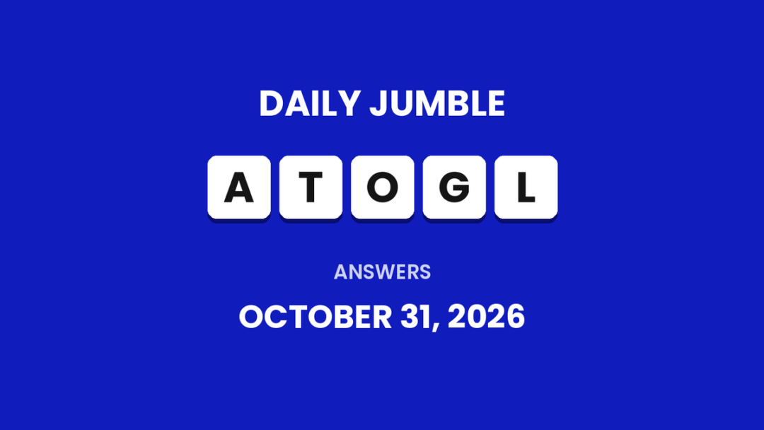 Game icon and date for Daily Jumble Hints and Answers for October 31, 2026