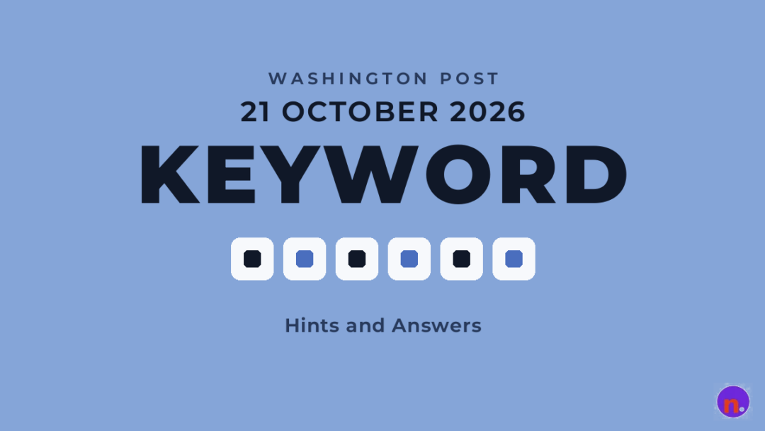 Game icon and date for Washington Post Keyword Hints and Answers for October 21, 2026