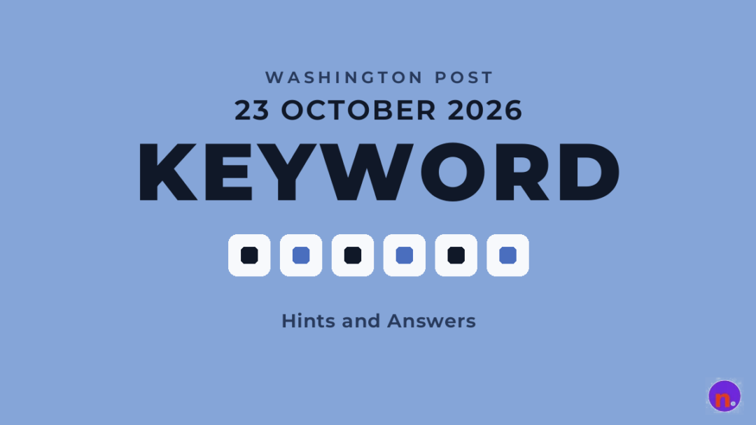 Game icon and date for Washington Post Keyword Hints and Answers for October 23, 2026