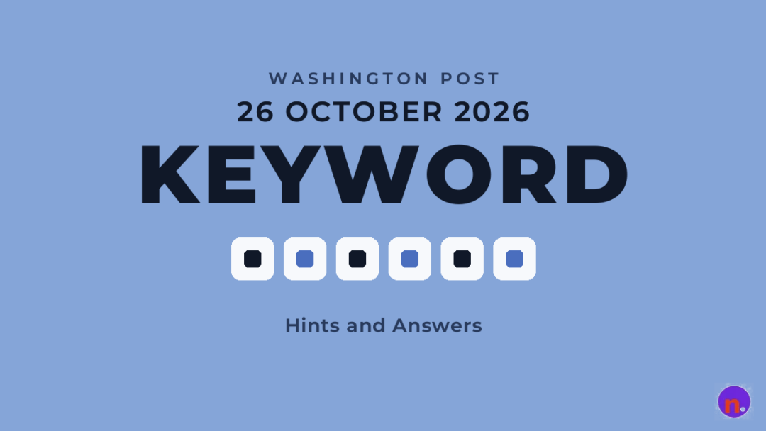 Game icon and date for Washington Post Keyword Hints and Answers for October 26, 2026