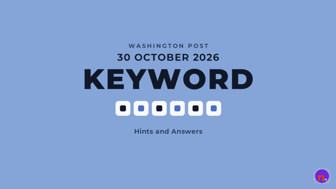 Game icon and date for Washington Post Keyword Hints and Answers for October 30, 2026