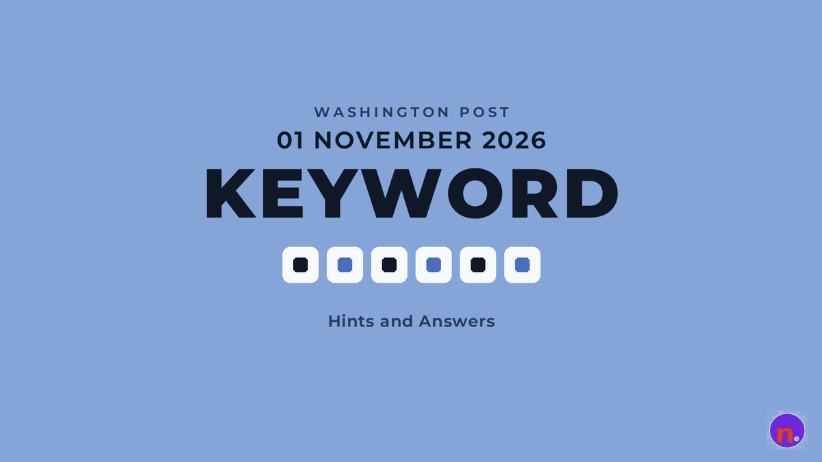 Game icon and date for Washington Post Keyword Hints and Answers for November 1, 2026