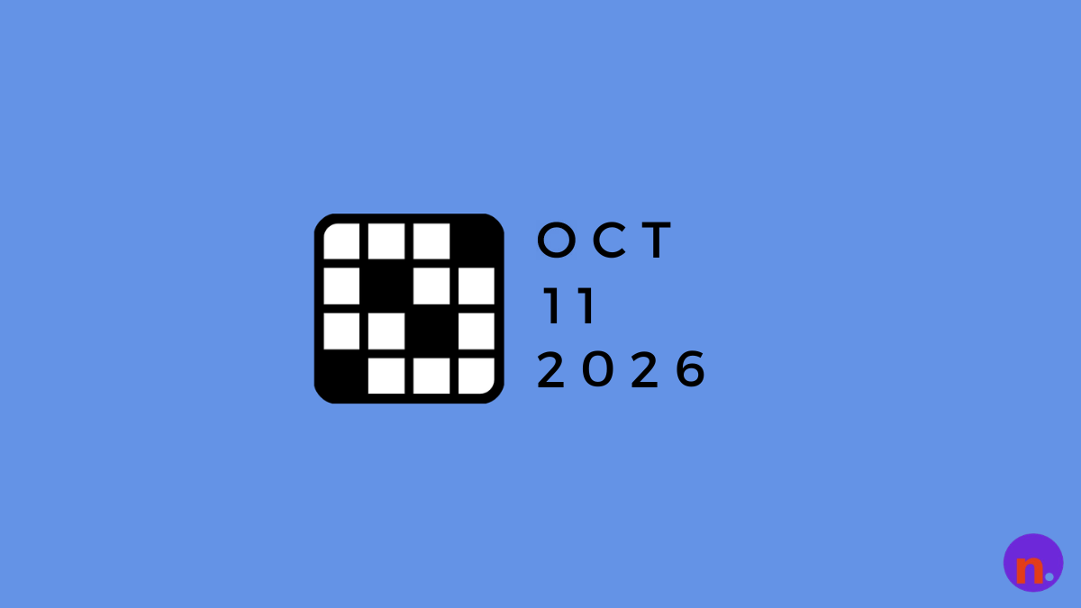 Game icon and date for NYT Crossword Answers Today: October 11, 2026