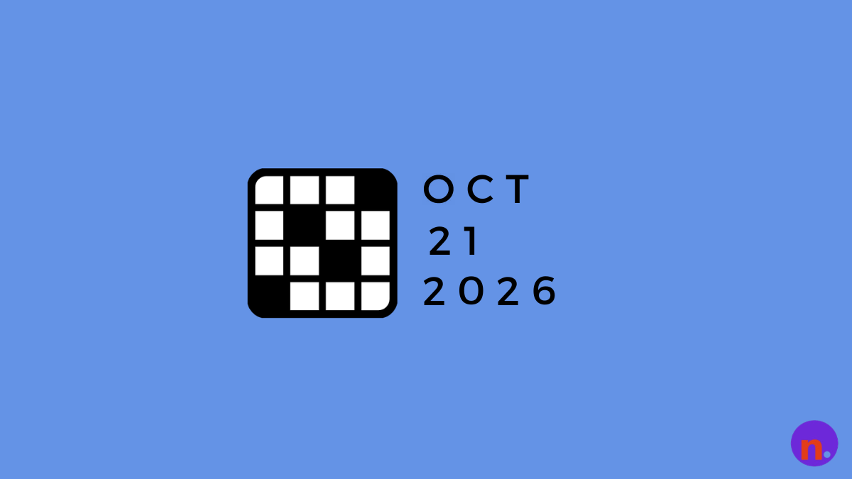 Game icon and date for NYT Crossword Hints and Answers for October 21, 2026