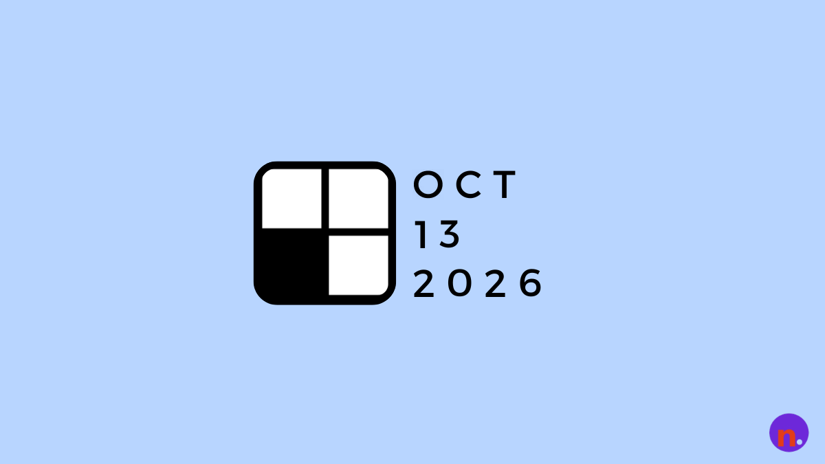 Game icon and date for NYT Mini Hints and Answers Today: October 13, 2026