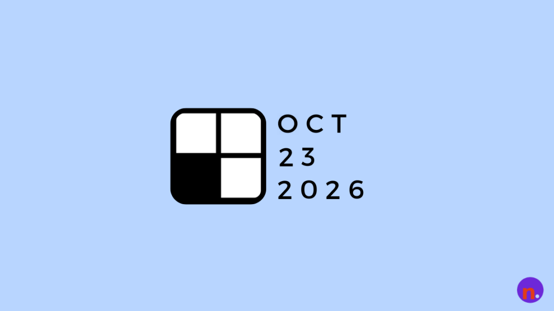 Game icon and date for NYT Mini Hints and Answers for October 23, 2026