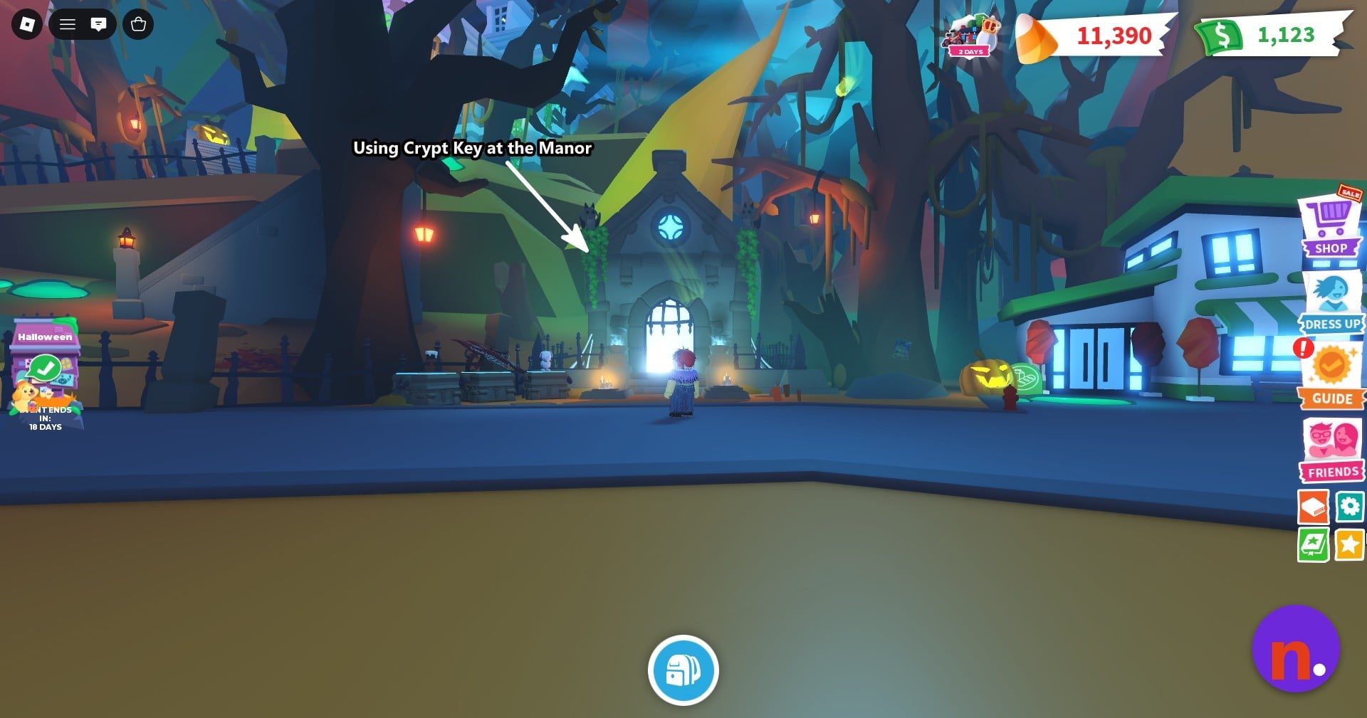 The Manor in the Halloween hub