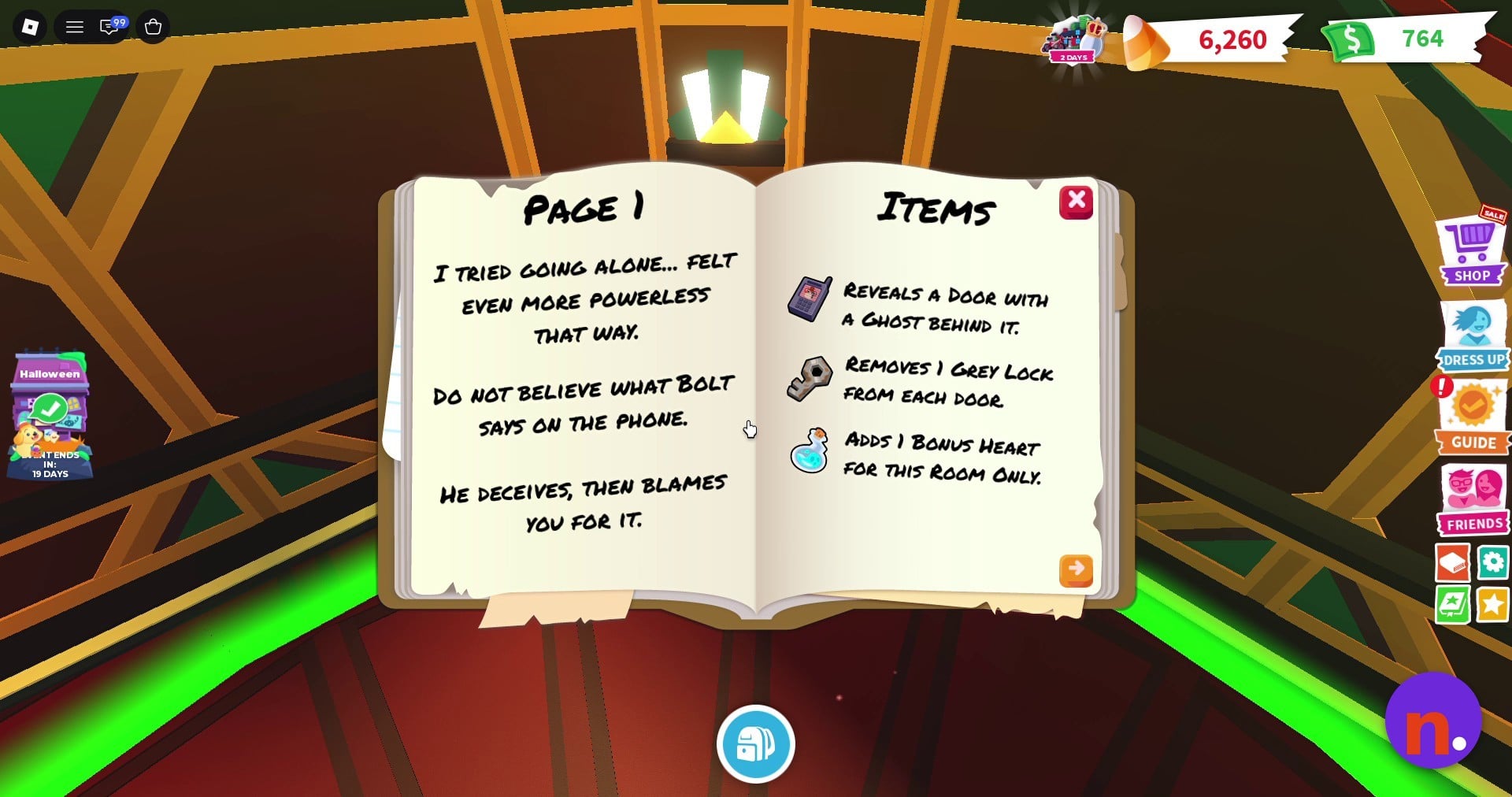 The lobby guide book