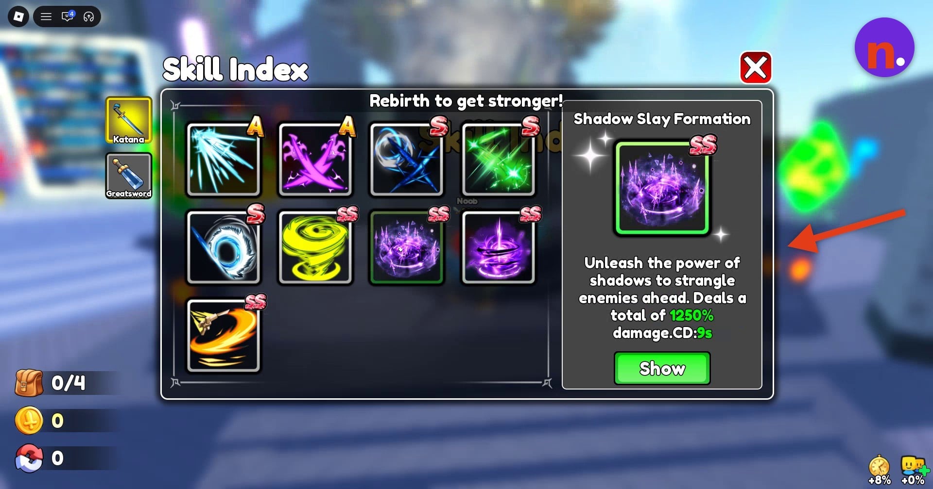 Shadow Slay Formation’s shadow attack
