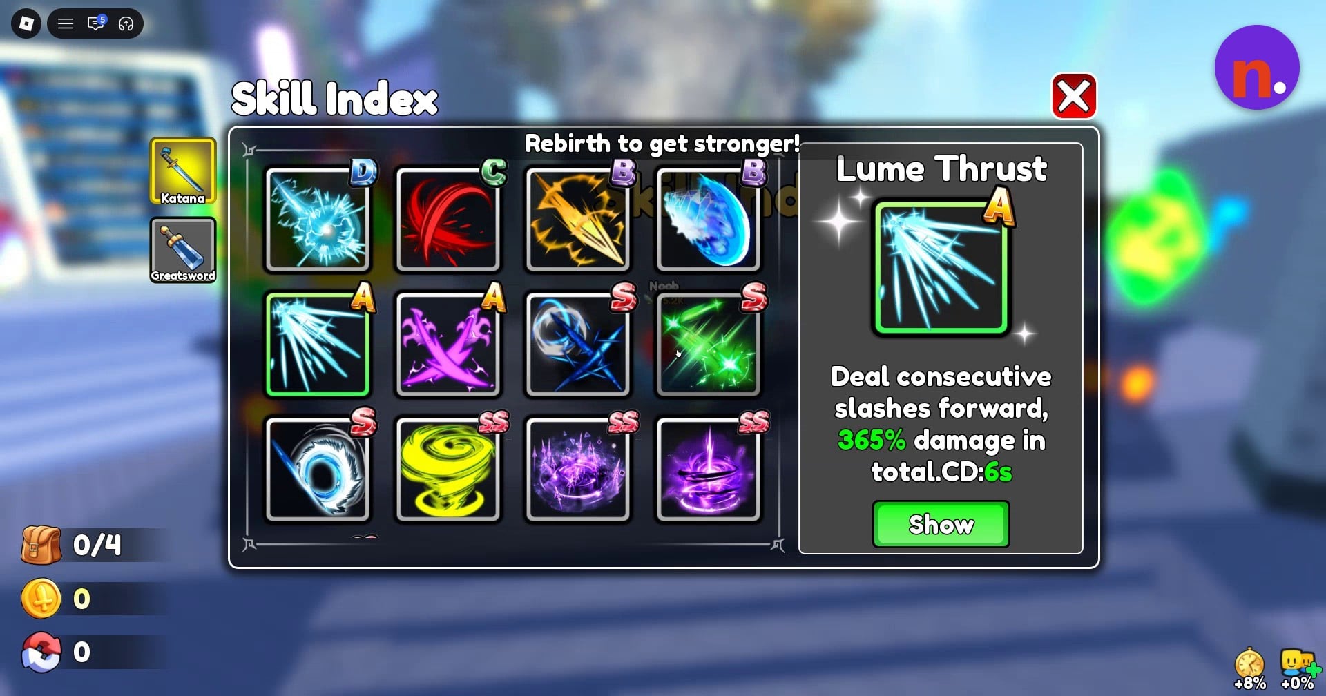 Lume Thrust’s consecutive slashes