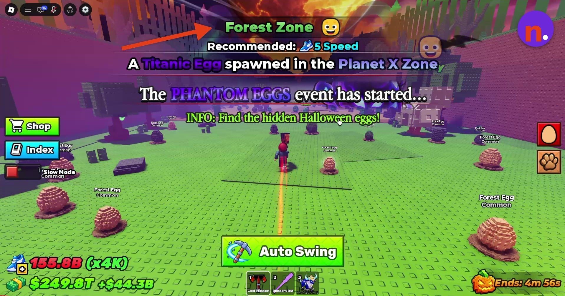 Forest Zone entrance during Phantom Eggs
