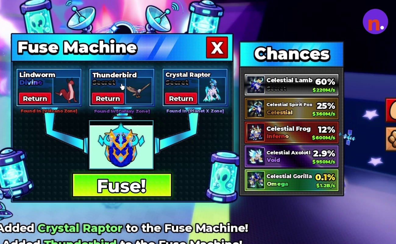 Fuse button with all three slots filled