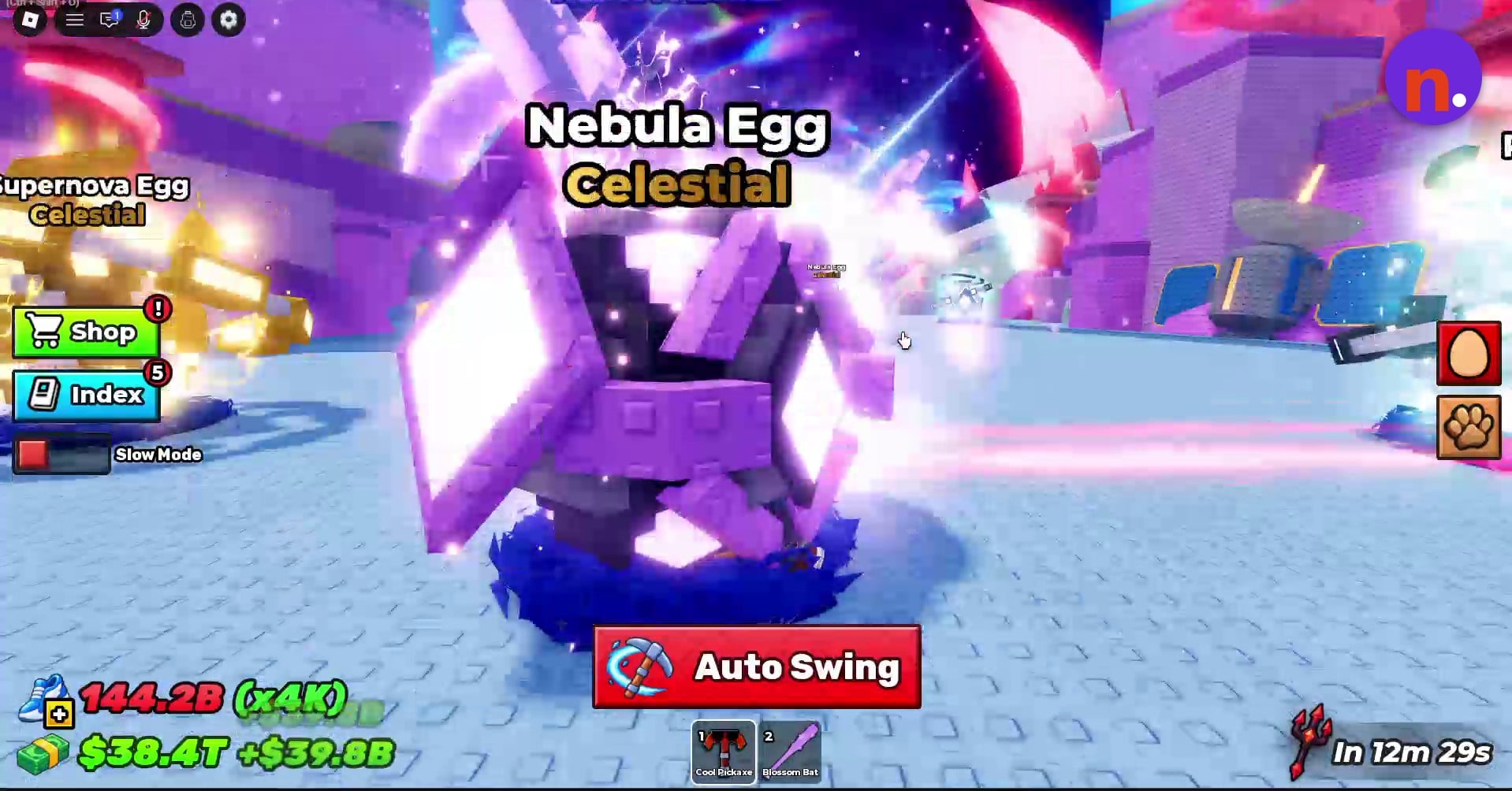 Purple Nebula Egg up close