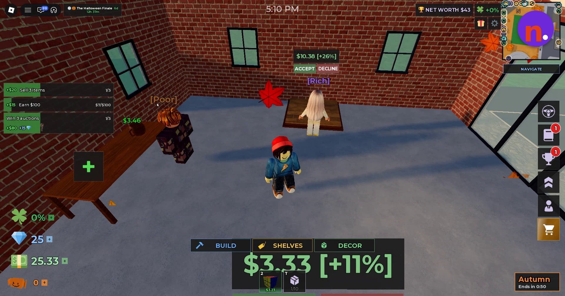 A customer offer with the ACCEPT control