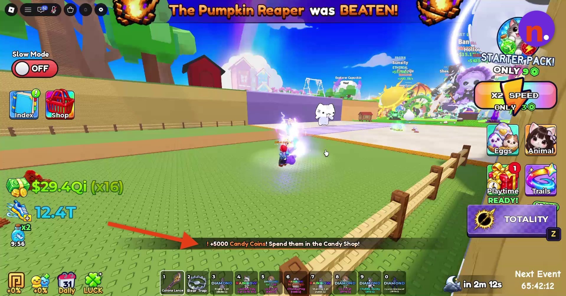 The Candy Coins victory reward