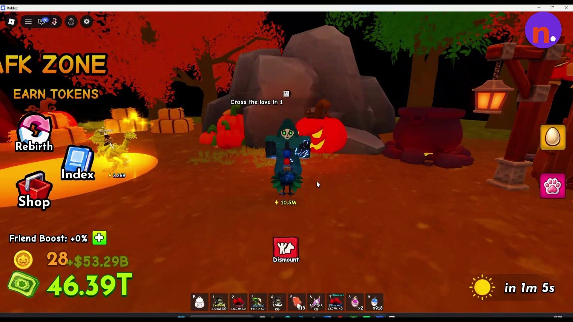 The Lava Obby token reward