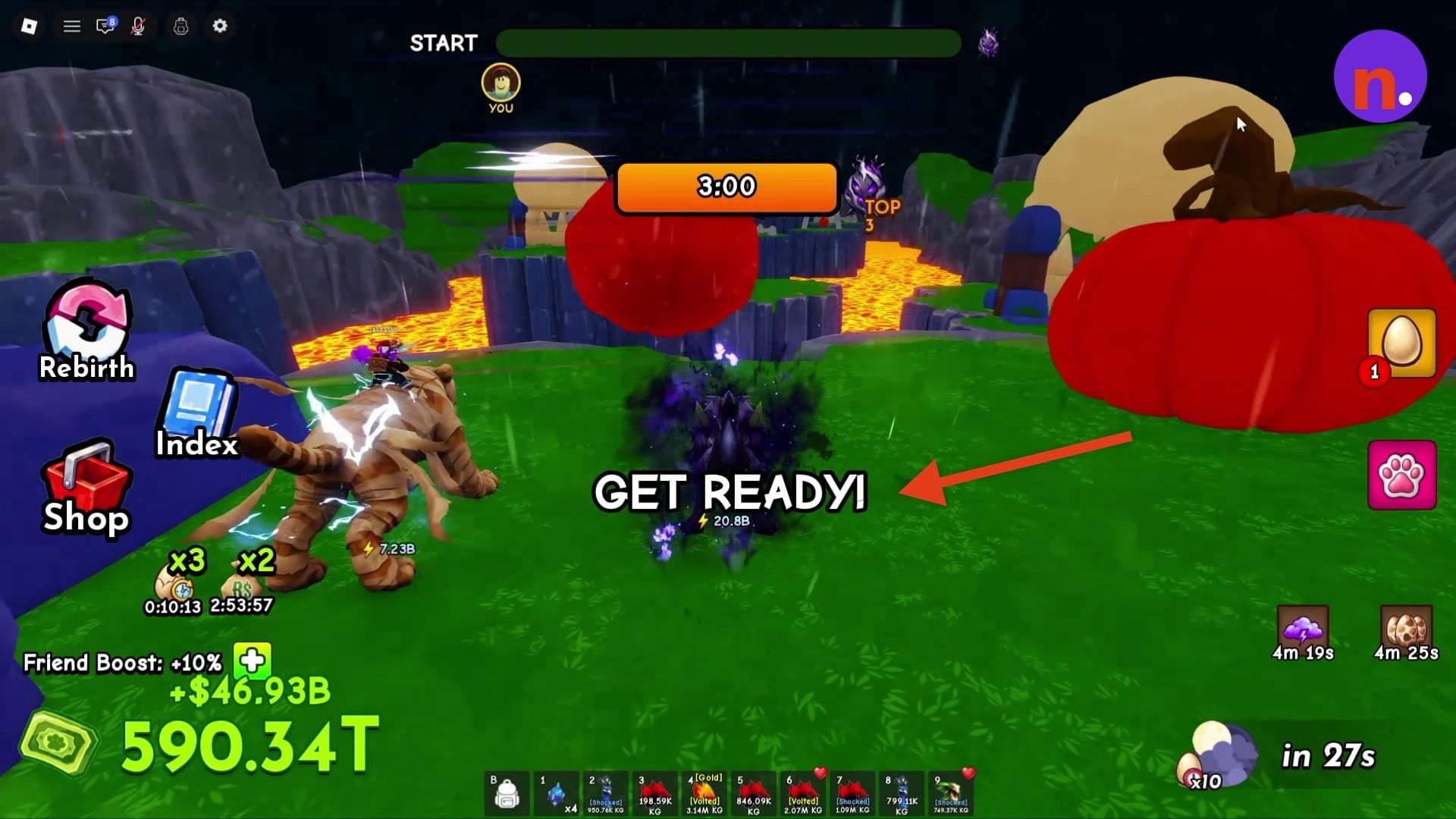 The Lava Race starting platform