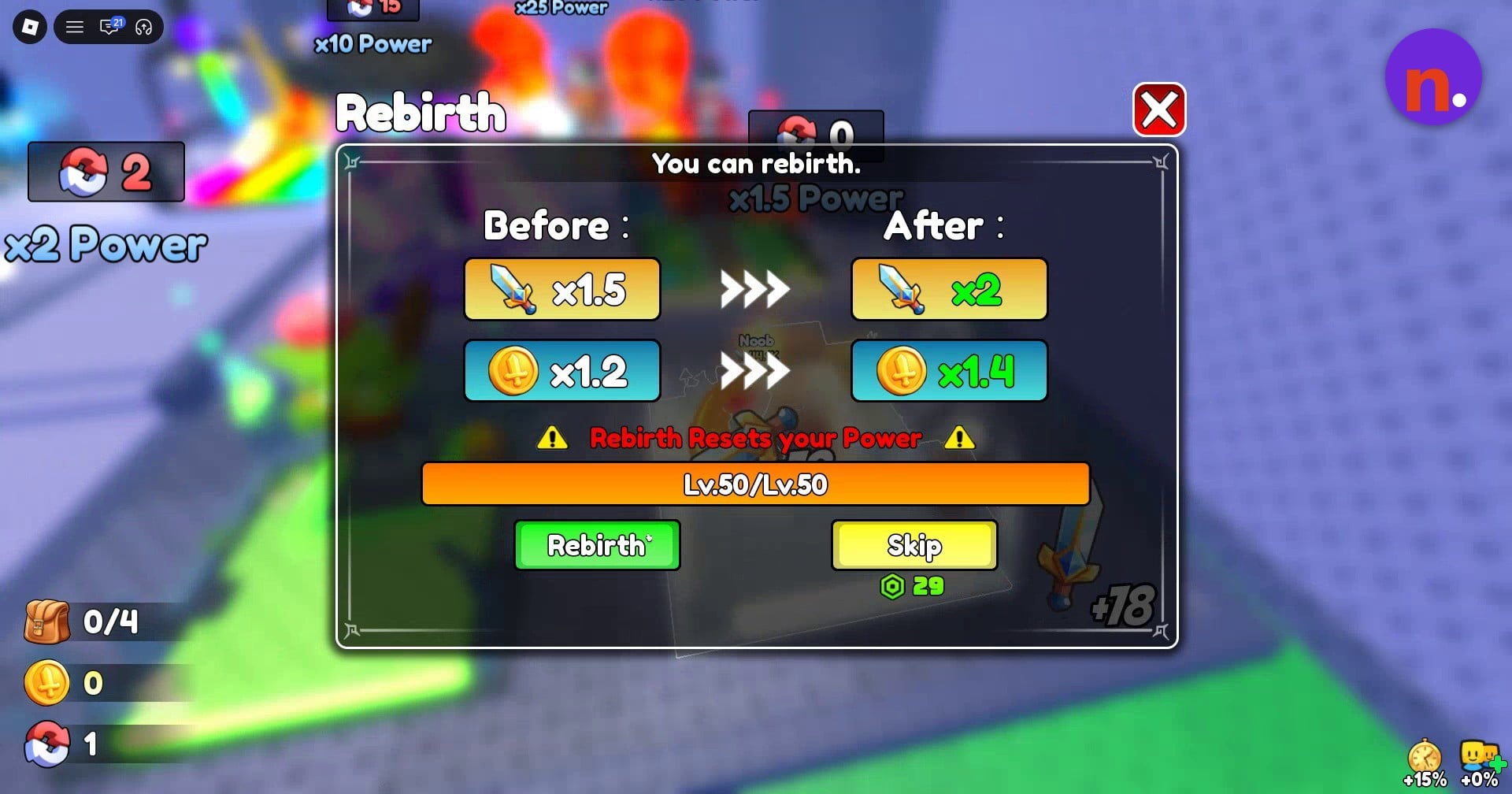 Complete your second Rebirth