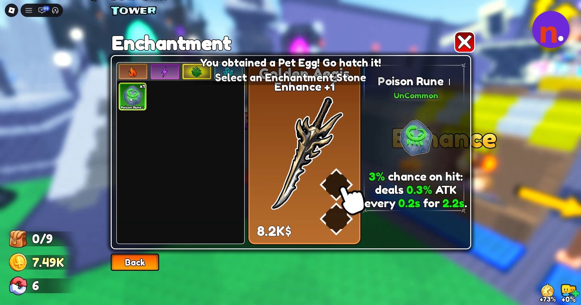 Poison Rune I selected for Golden Aegis