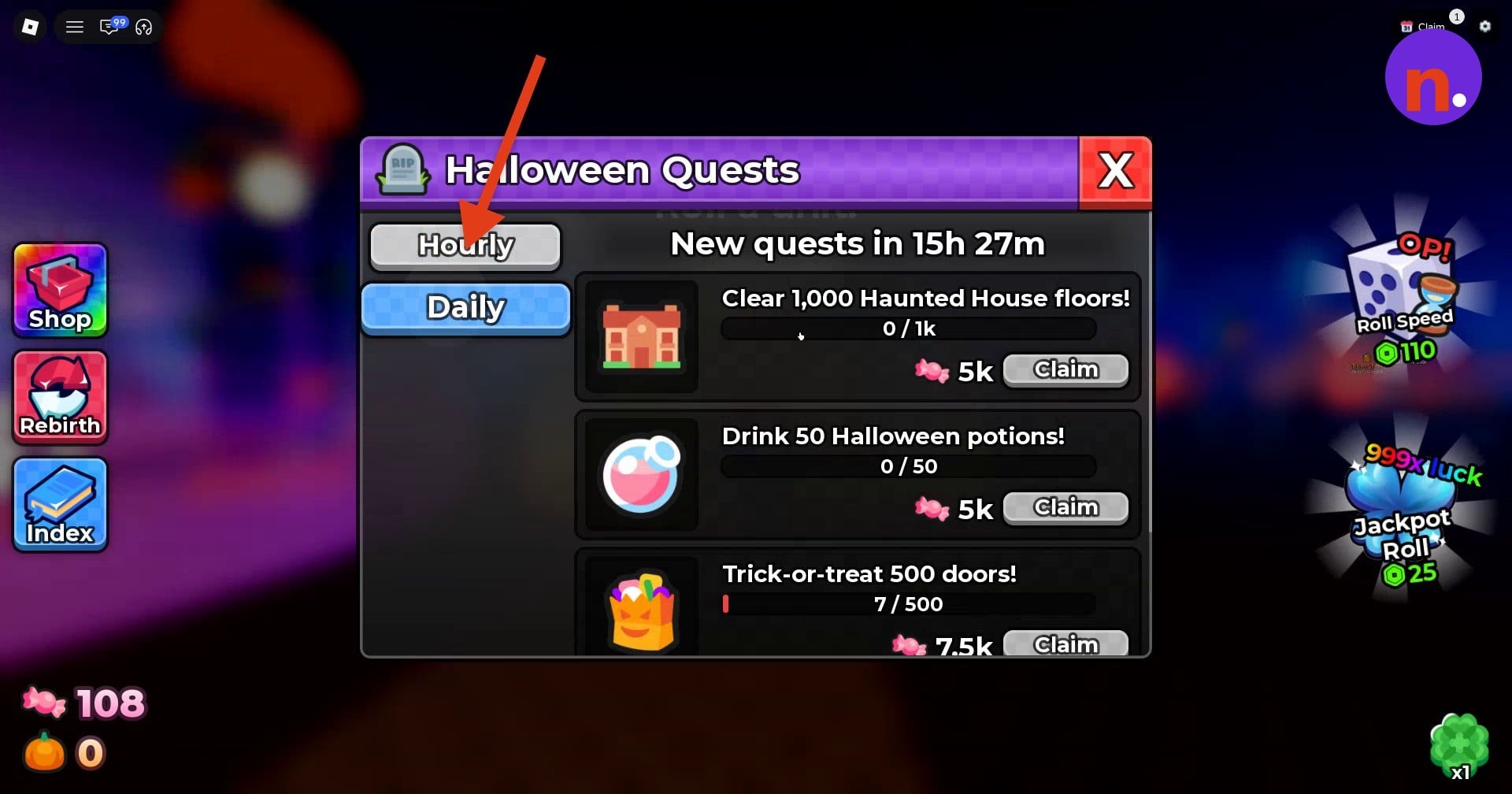 Daily Halloween Quests