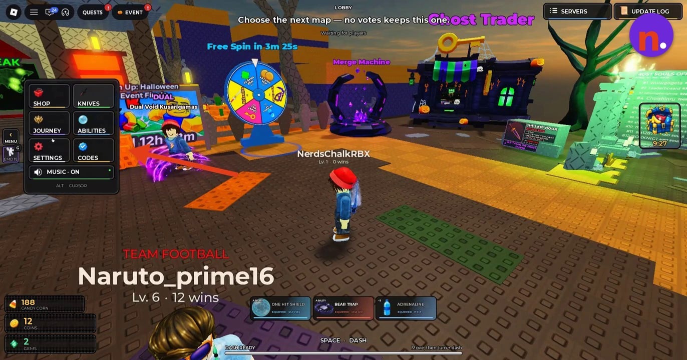 Find Codes in the left-side menu