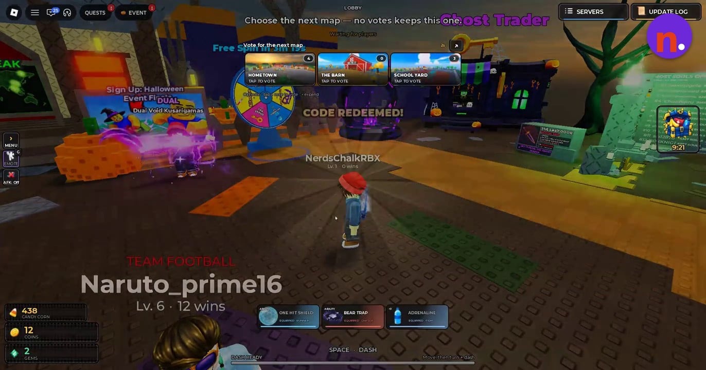 Look for CODE REDEEMED!