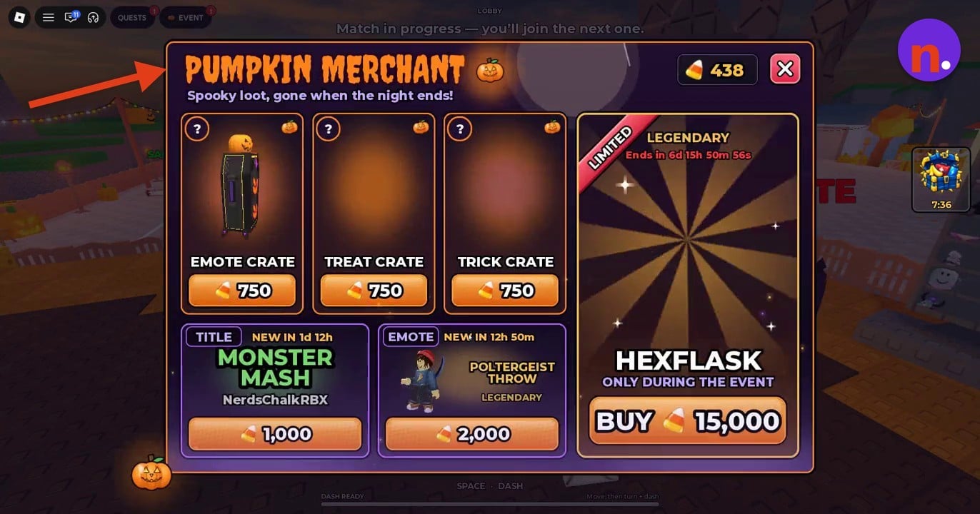 Browse the Pumpkin Merchant’s Halloween purchases