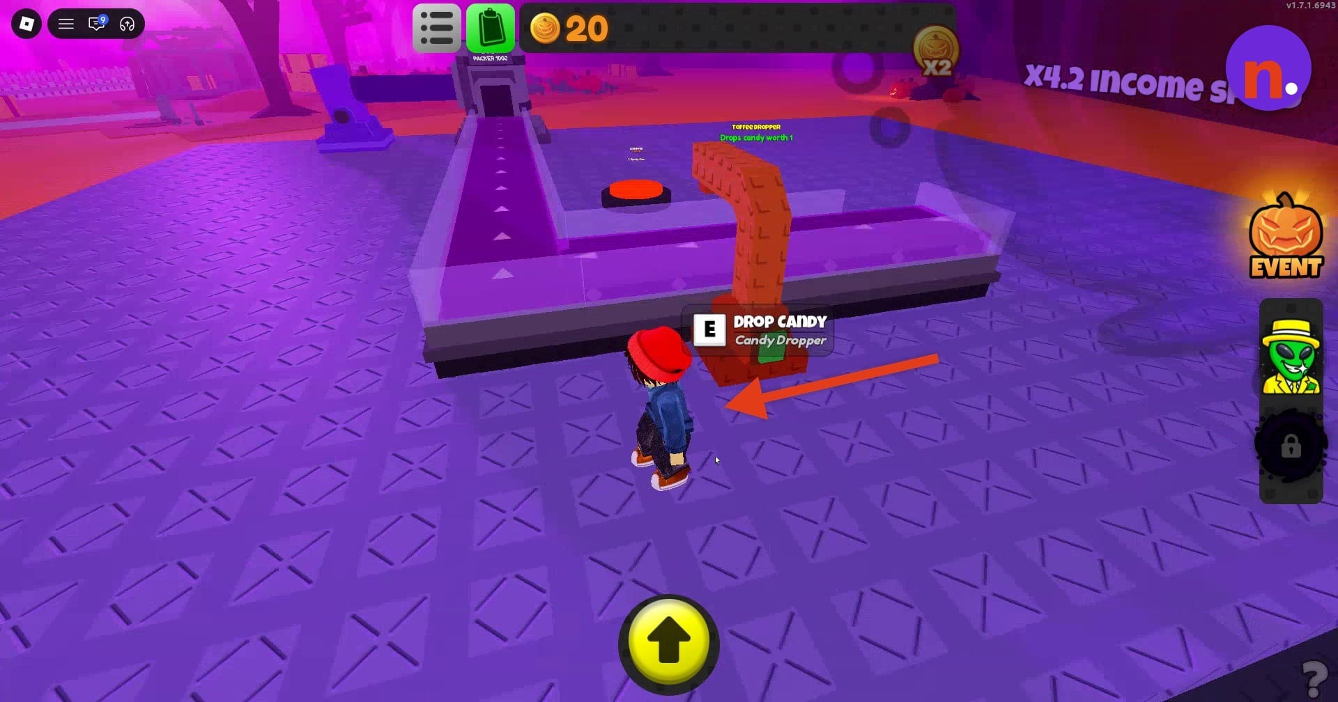 The Candy Dropper interaction