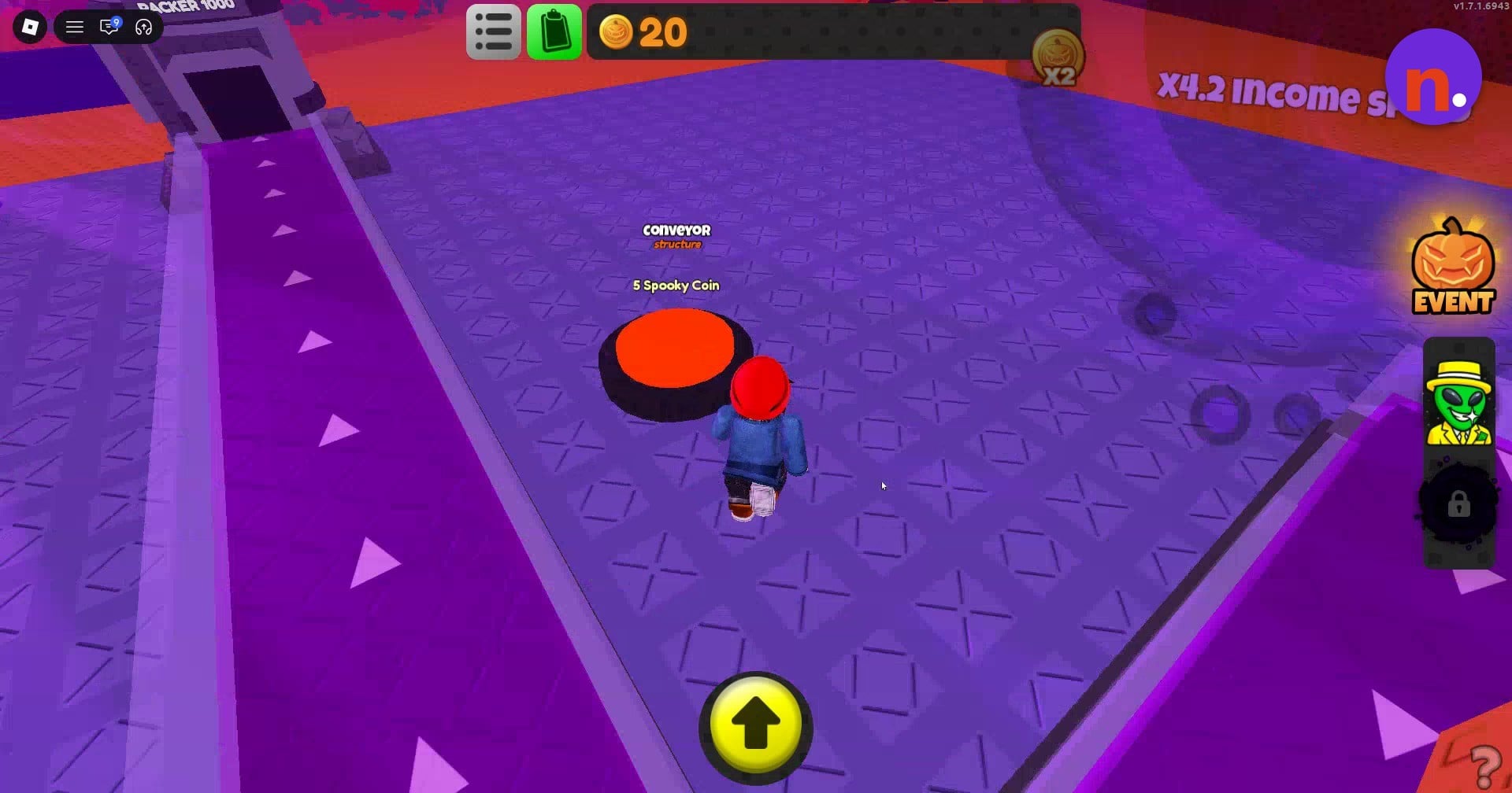 The red Conveyor purchase button