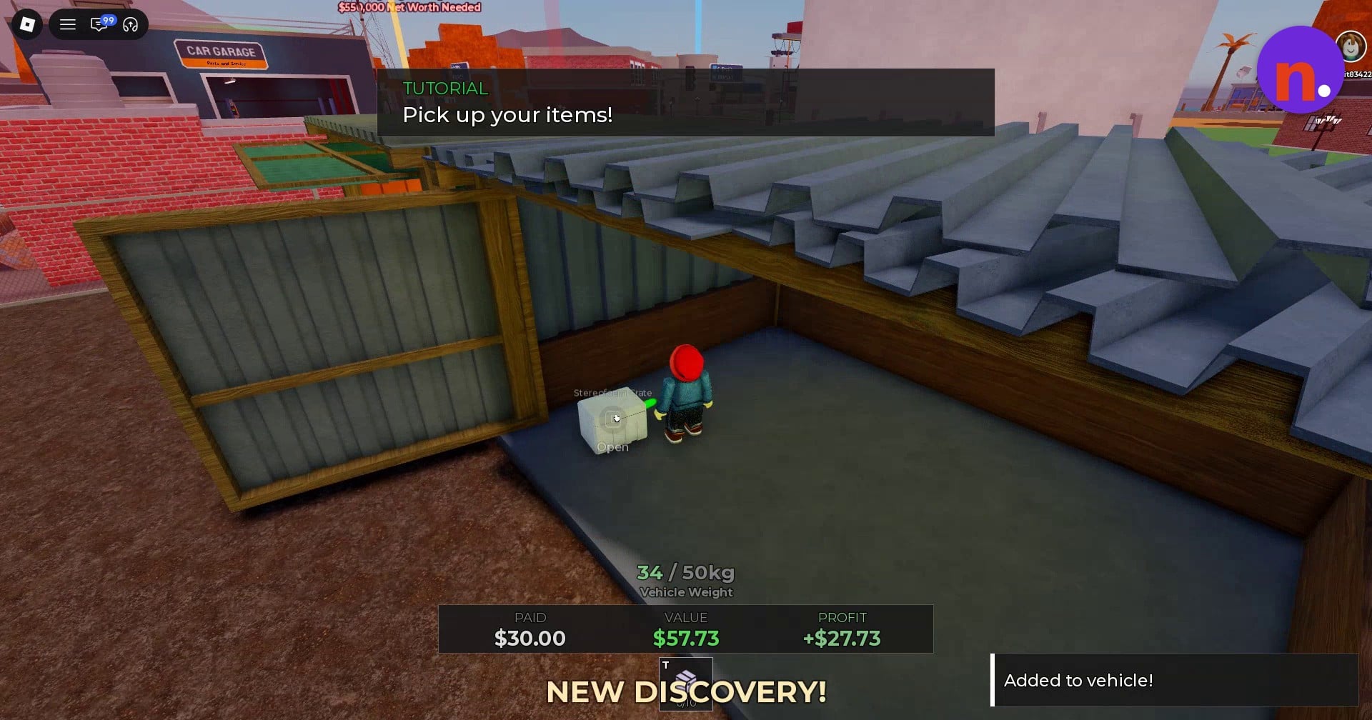 The Stereofoam crate's Open interaction
