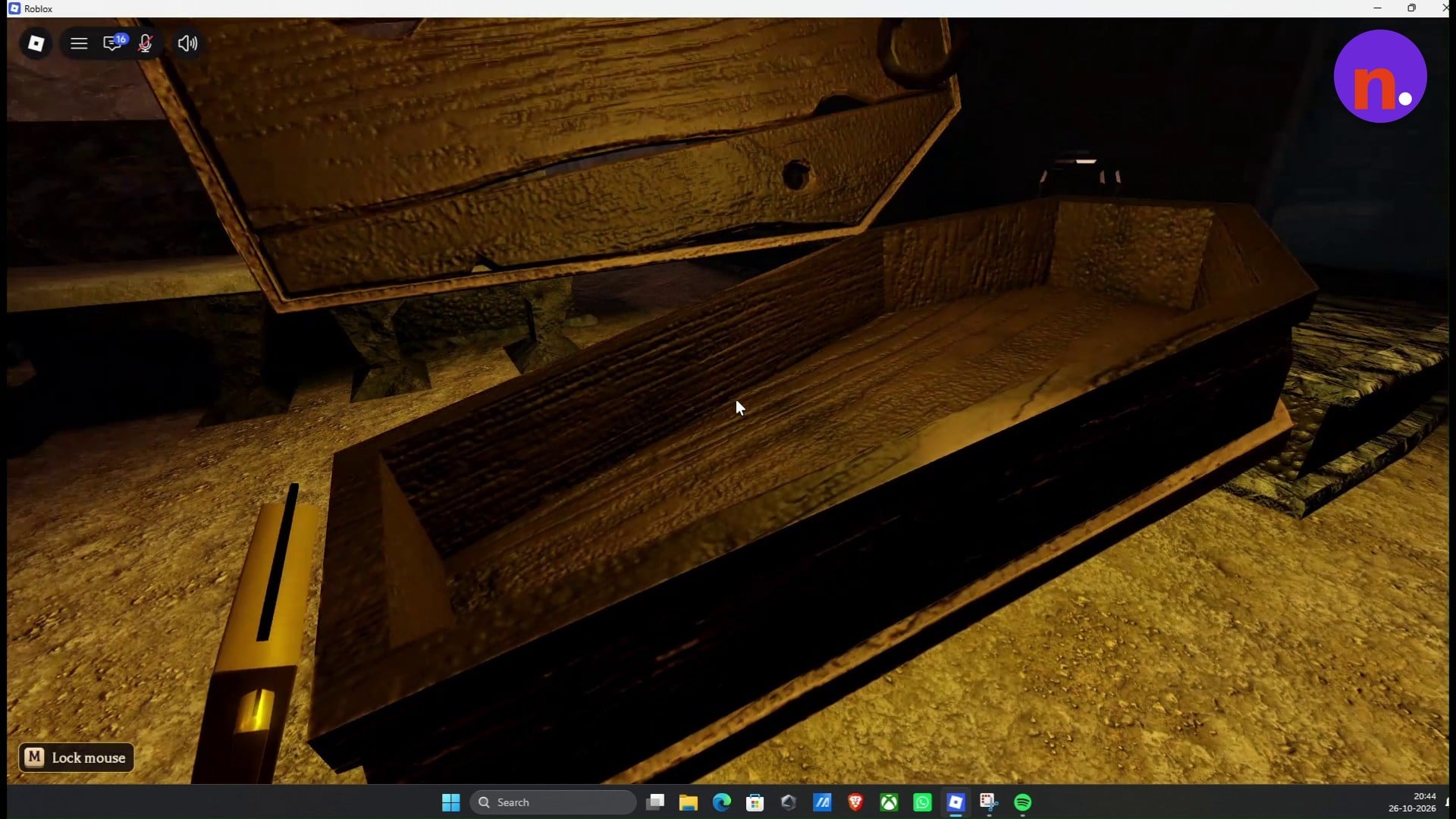The wooden coffin after opening