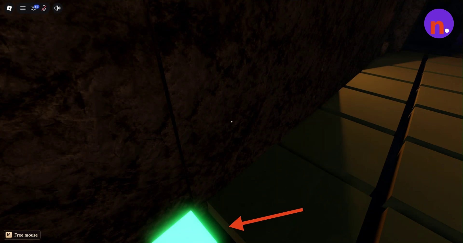 The neon-green tile along the crossing