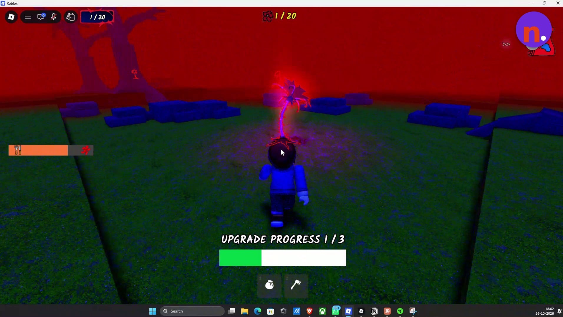 Look for glowing red flowers and use Pick Flower