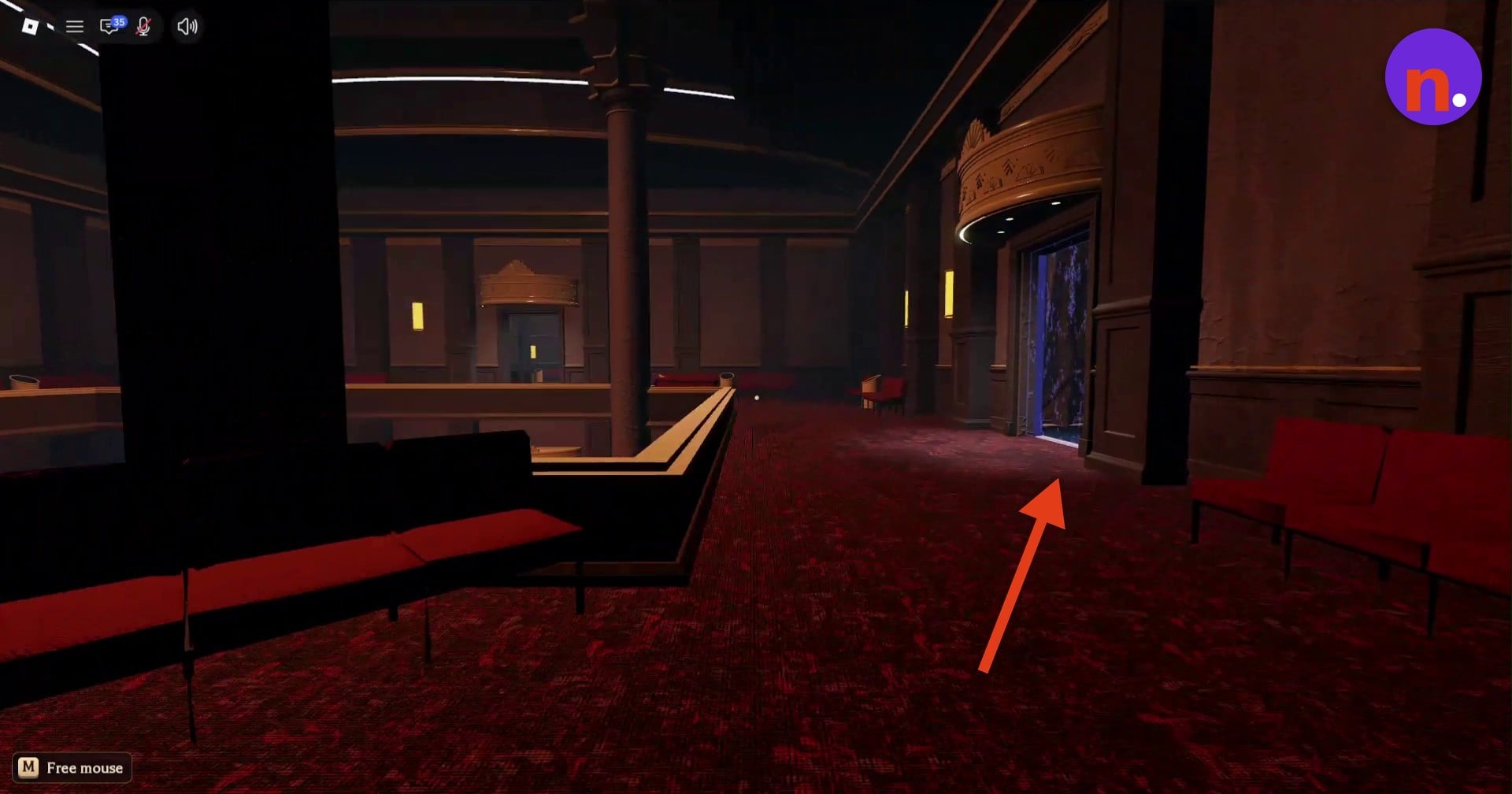 Follow the hallway to the portal