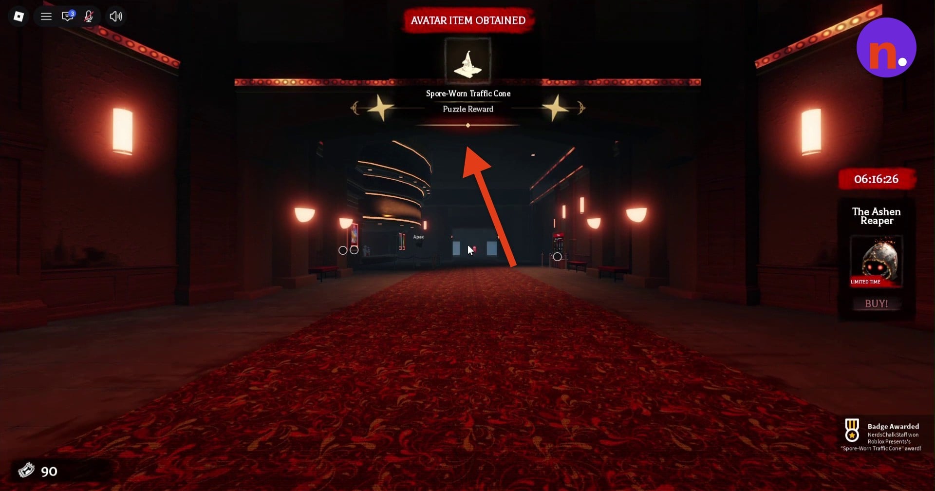 Ride down to the lobby