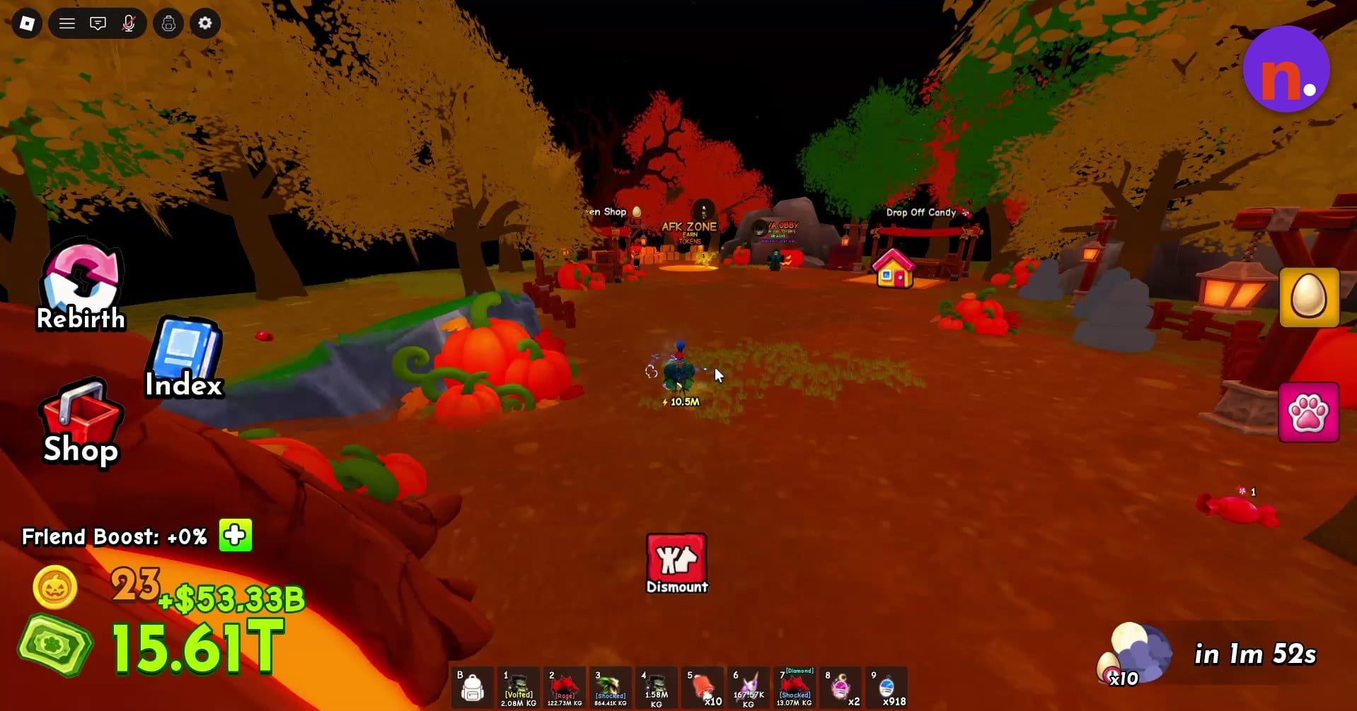 The AFK Zone in the Halloween area