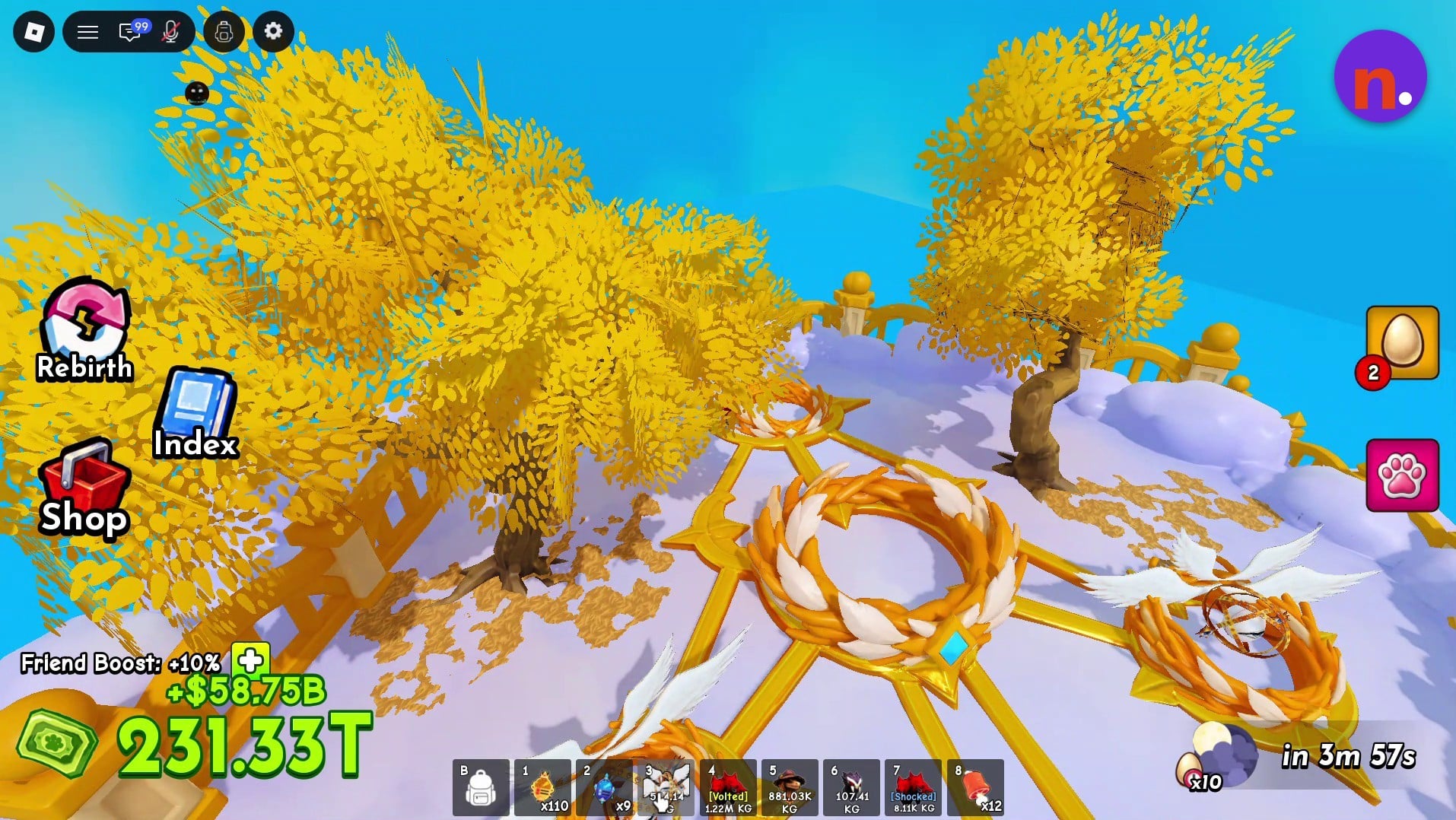 The third nest on the ritual platform