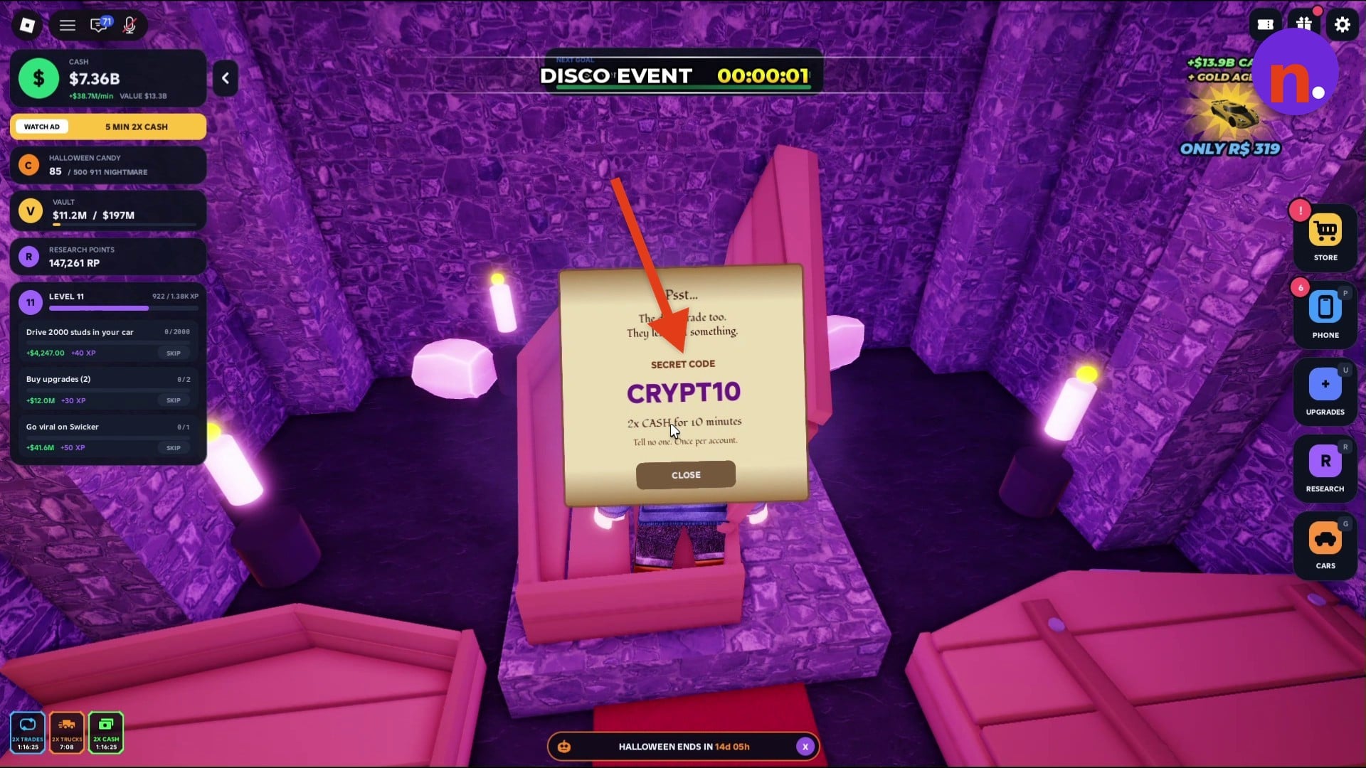 The note reveals CRYPT10