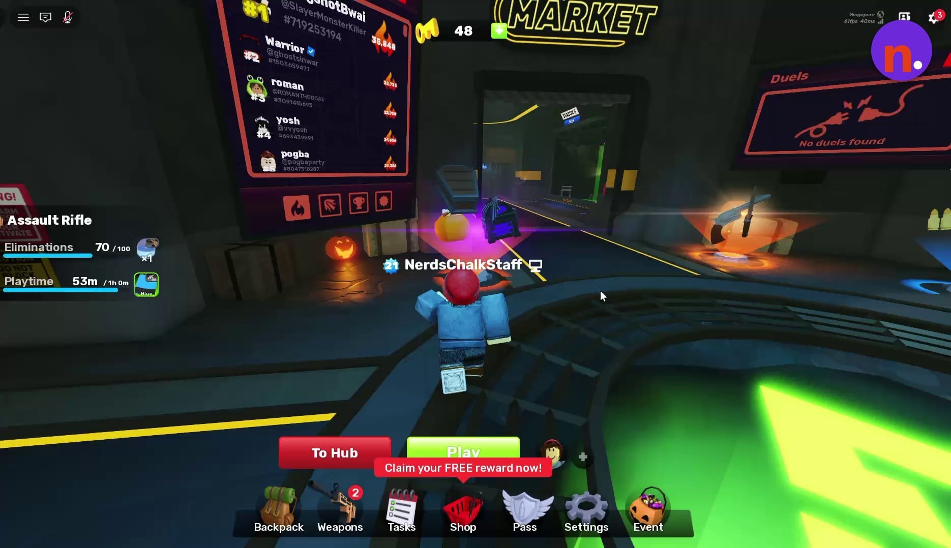 Spooky Event chest in the lobby