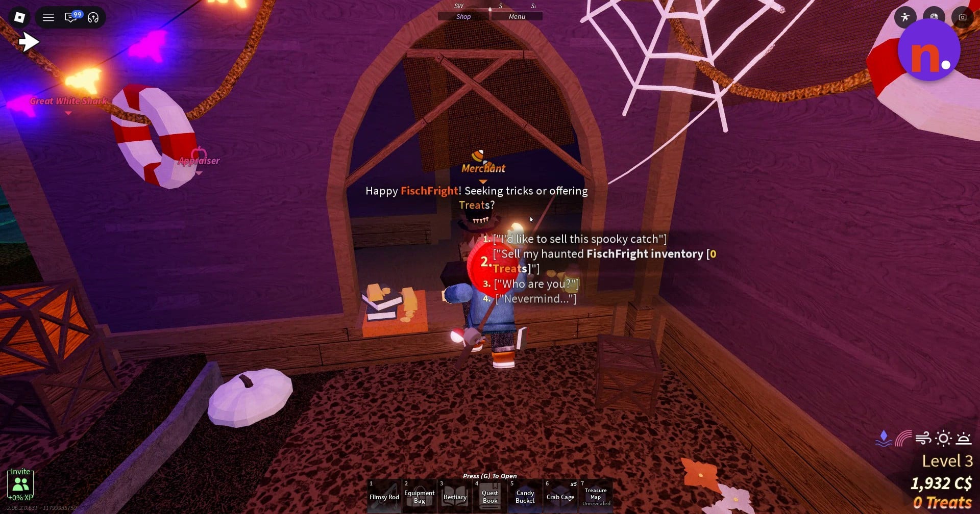 Frightful Merchant’s selling options