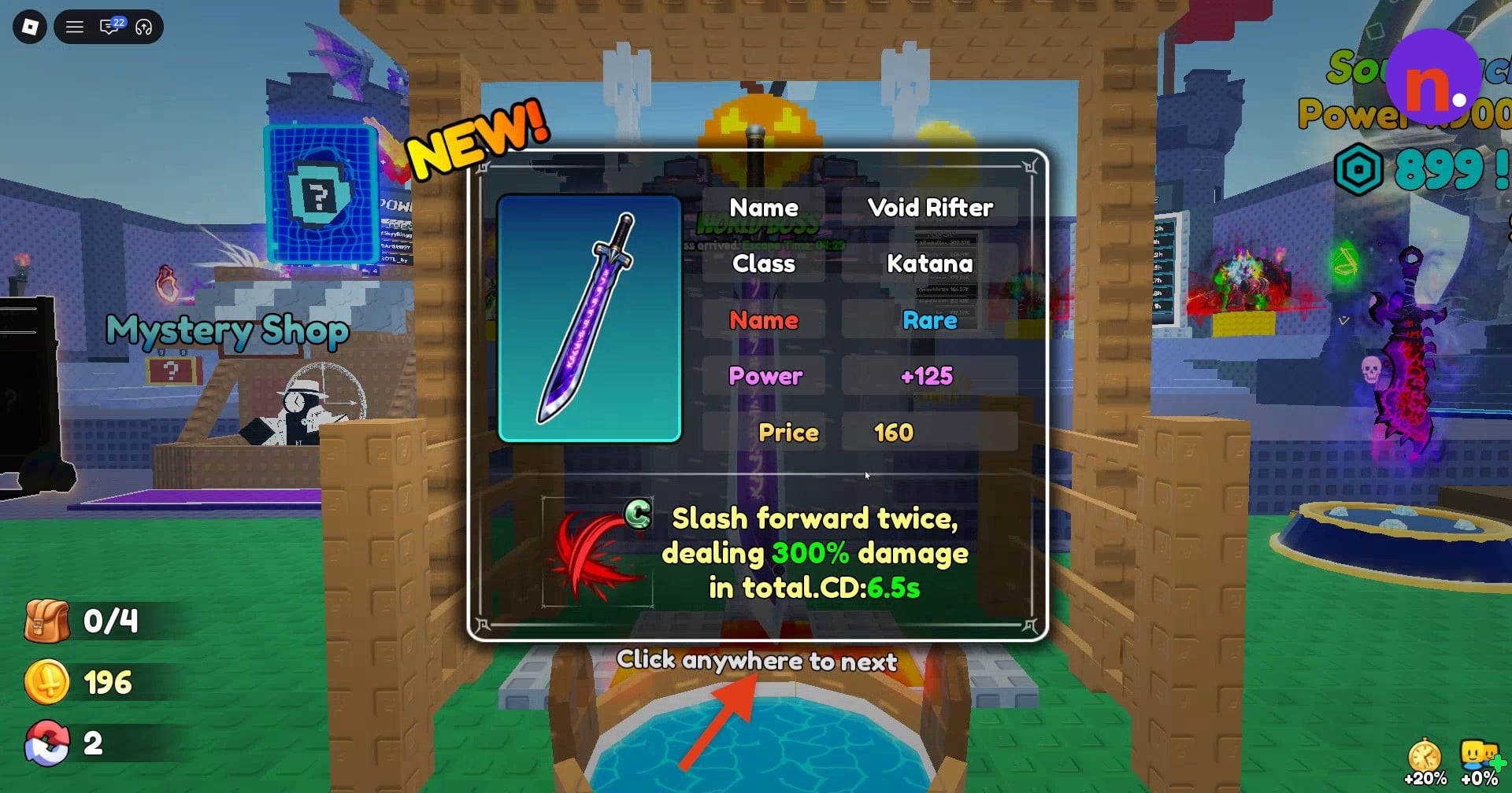 The Void Rifter reward card marks the finished weapon