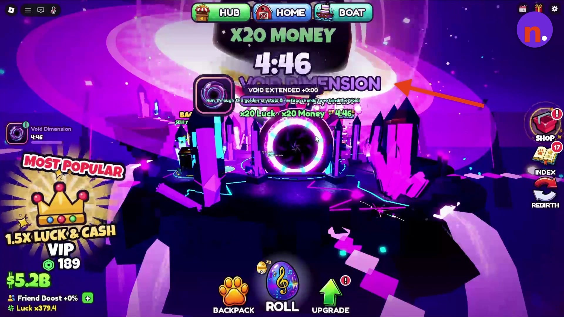 Void Dimension timer and extension instructions