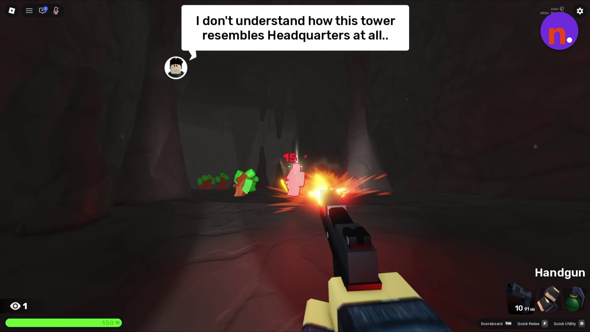 Zombies inside the tower caves