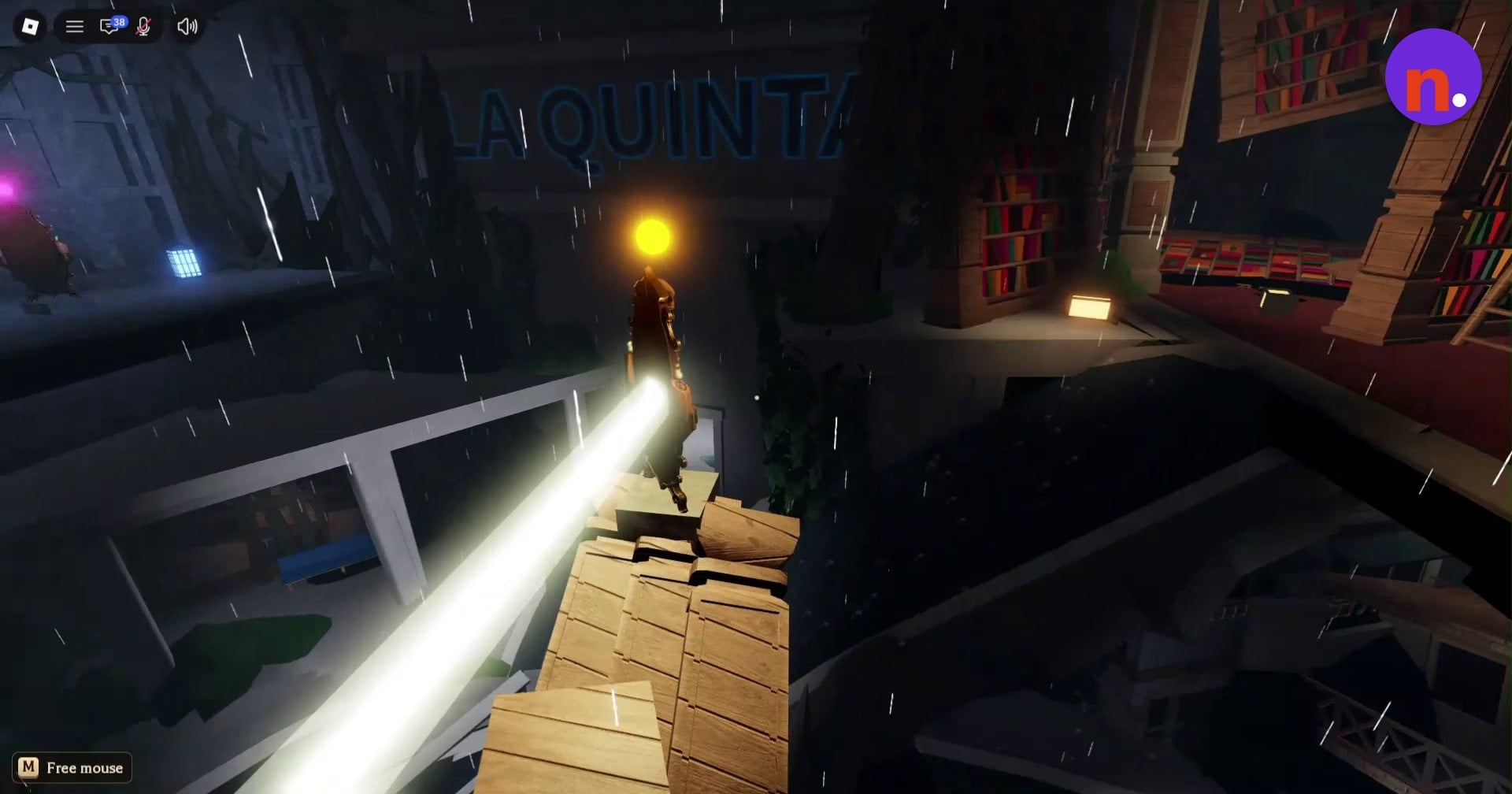 Align the ledge mirror and upper path