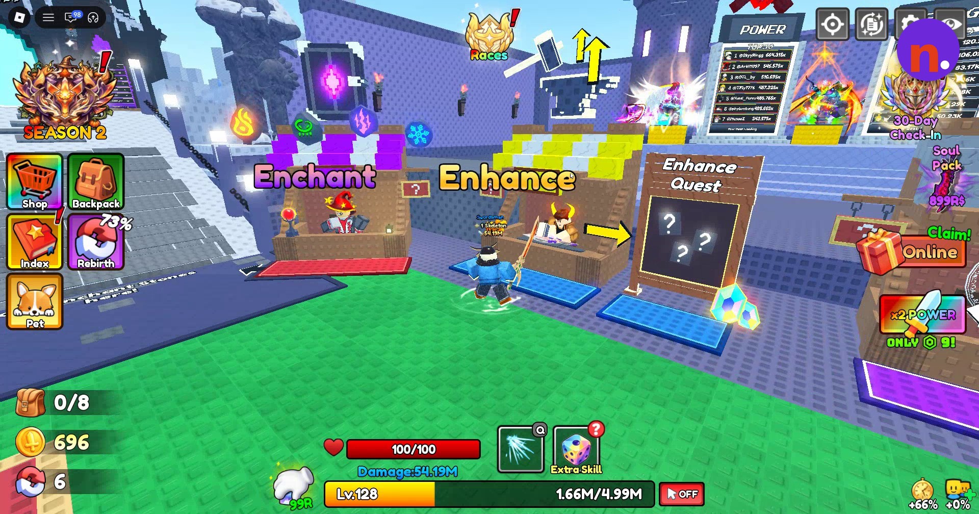 The Enhance stall’s interaction area