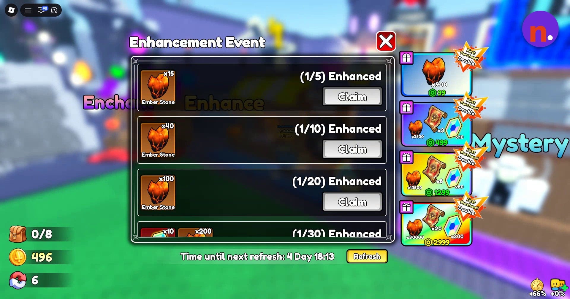Enhancement Event tasks and Claim controls